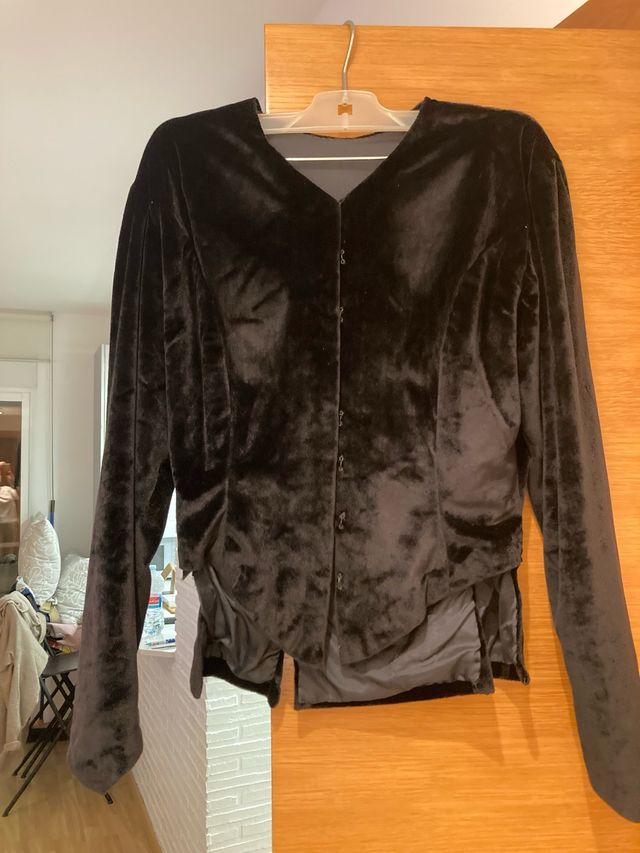 Corpiño fallera terciopelo negro