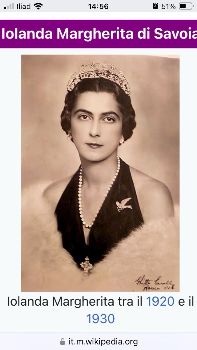 Tela Ritratto Iolanda di Savoia 1915 (circa)