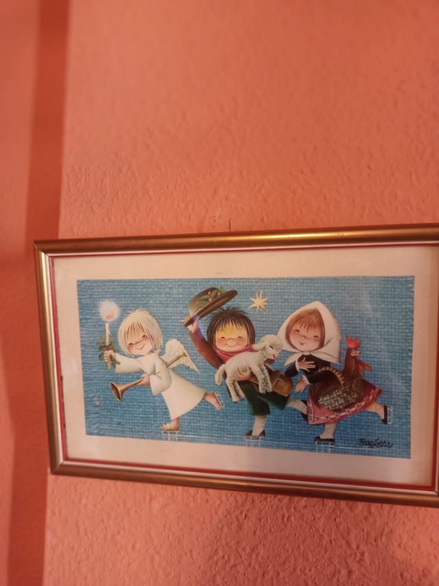 Cuadros vintage decoración navideña