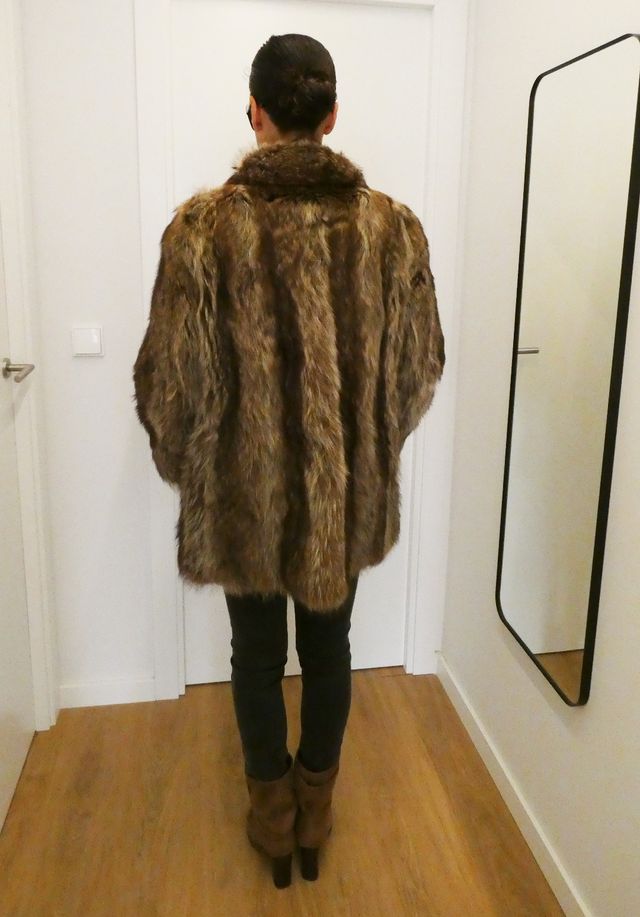 Abrigo piel de marmota