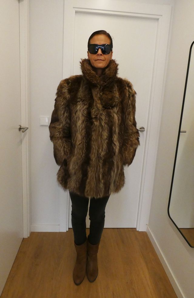 Abrigo piel de marmota