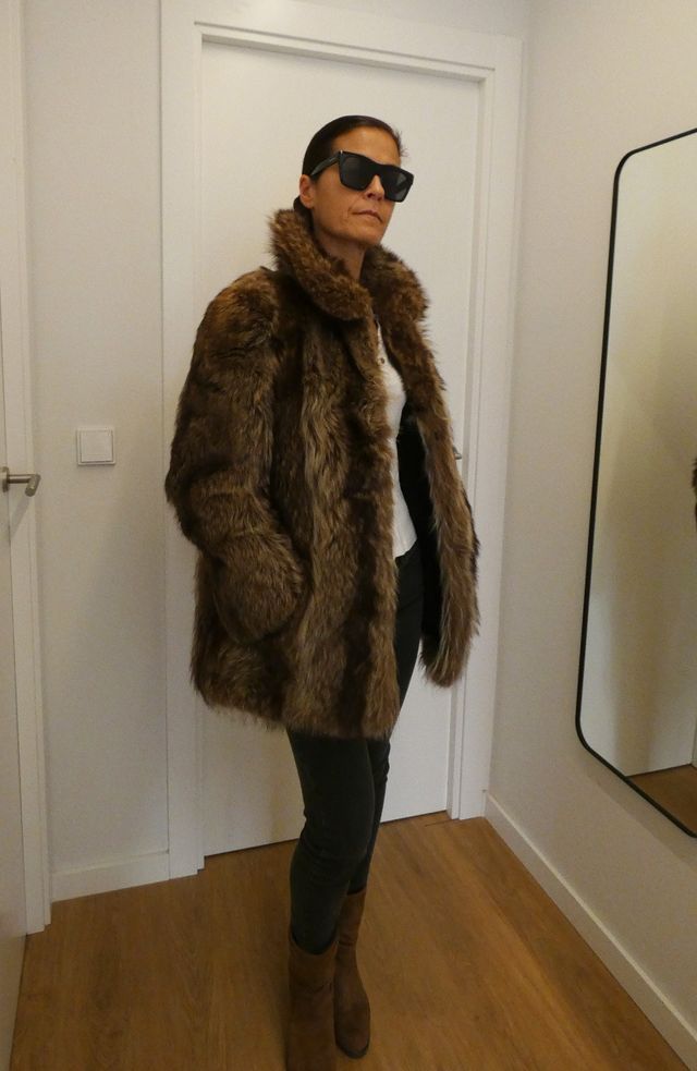 Abrigo piel de marmota