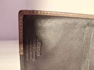 Cartera de piel marrón unisex