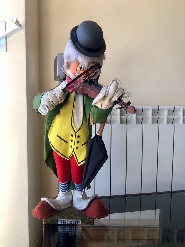 Payaso violin fieltro. Años 60/70