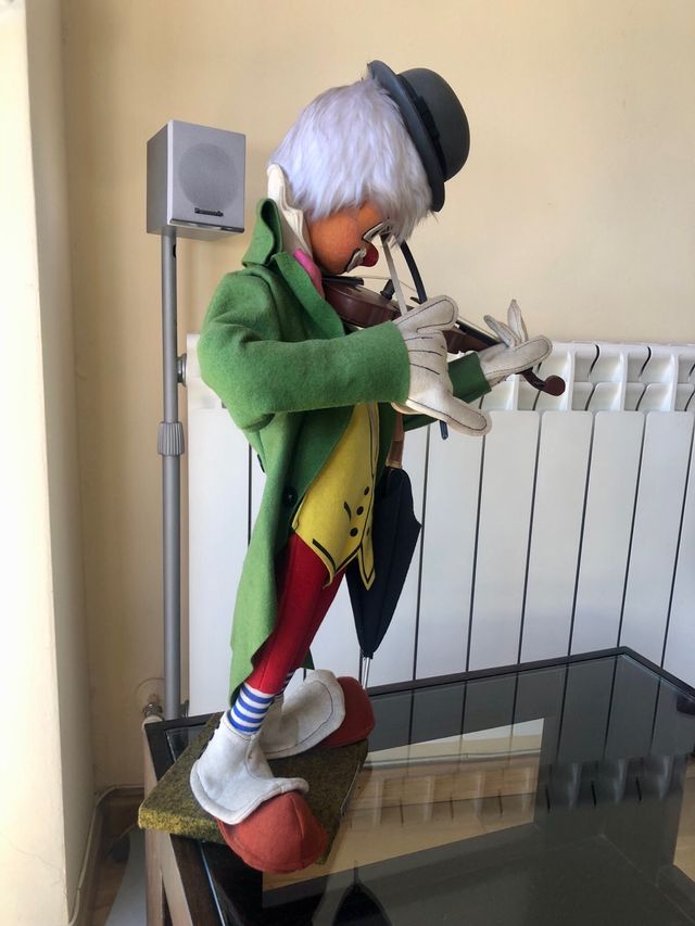 Payaso violin fieltro. Años 60/70