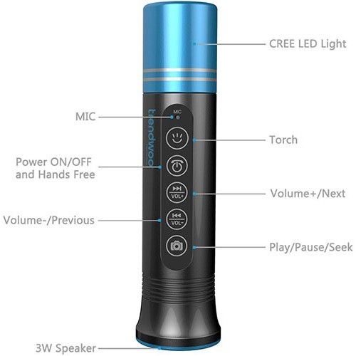 ALTAVOZ BICICLETA LINTERA 4 EN 1