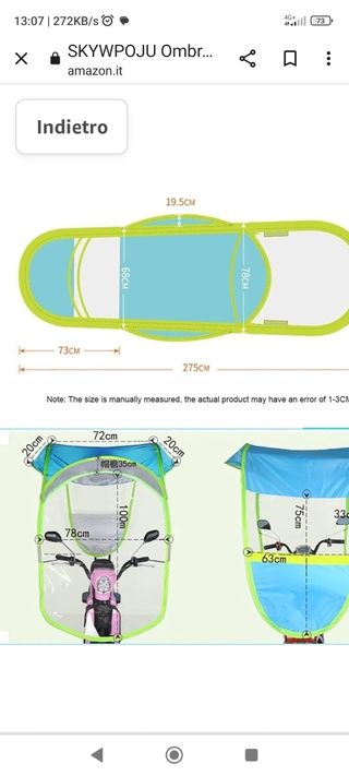 Copertura pioggia per scooter