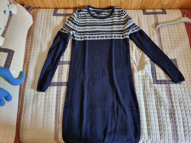 Vestido manga larga 100% lana