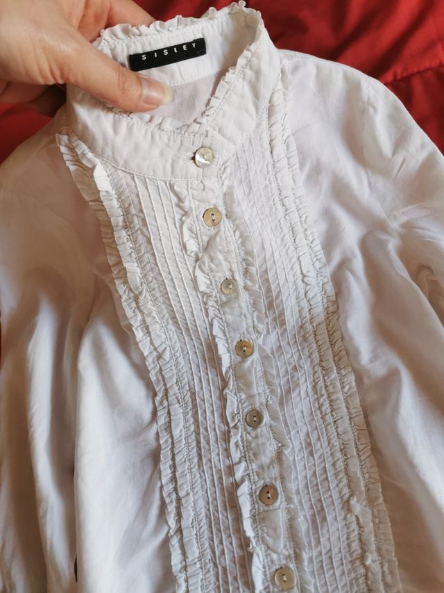 Camicia con ruche Sisley