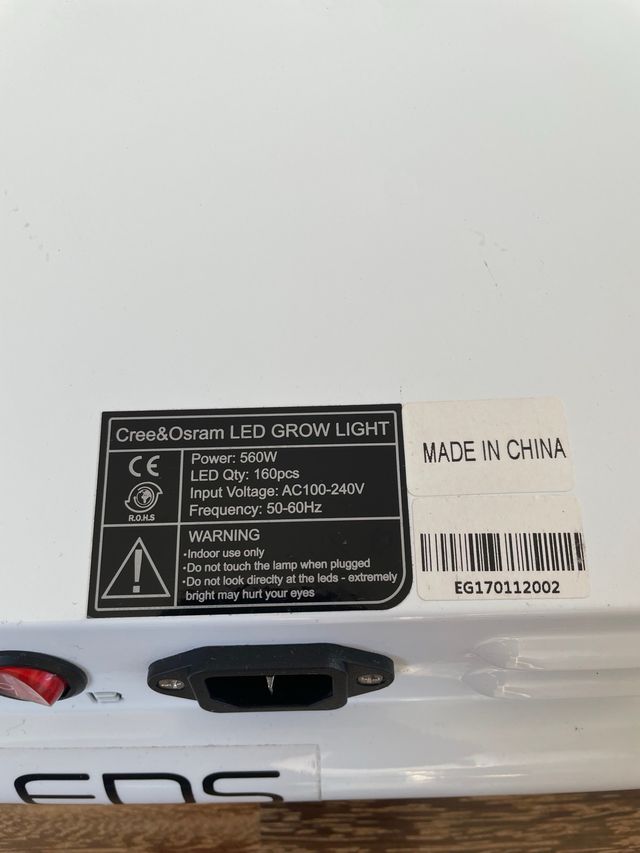 Luz de cultivo Cree Osram led 560W