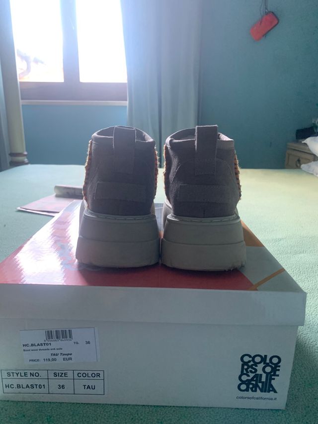 scarpe con finta pelliccia interna taupe