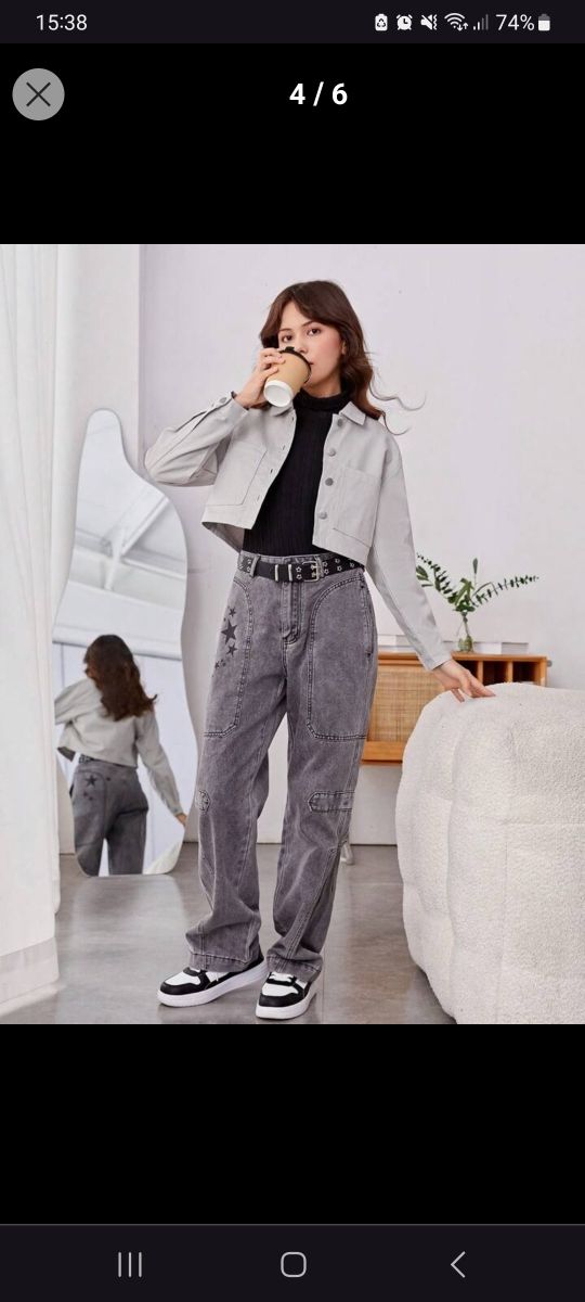 Chaqueta vaquera corta mujer