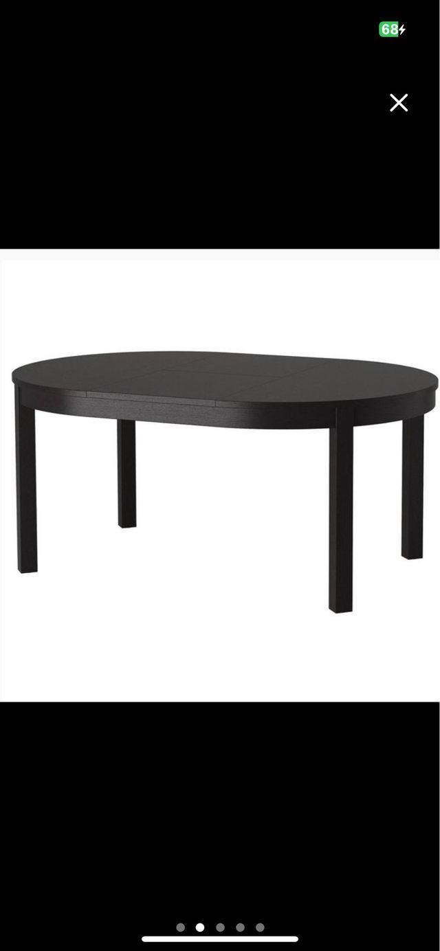 Mesa extensible de 1.15m a 1,65m extendida.