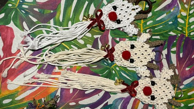 Reno macramé decoración