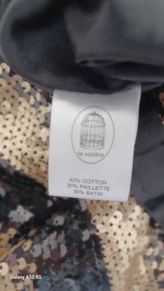 abito cotone e paillettes