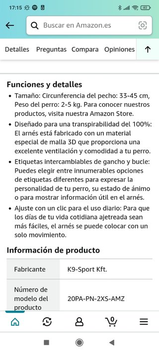 Arnés julius-k9 perro pequeño