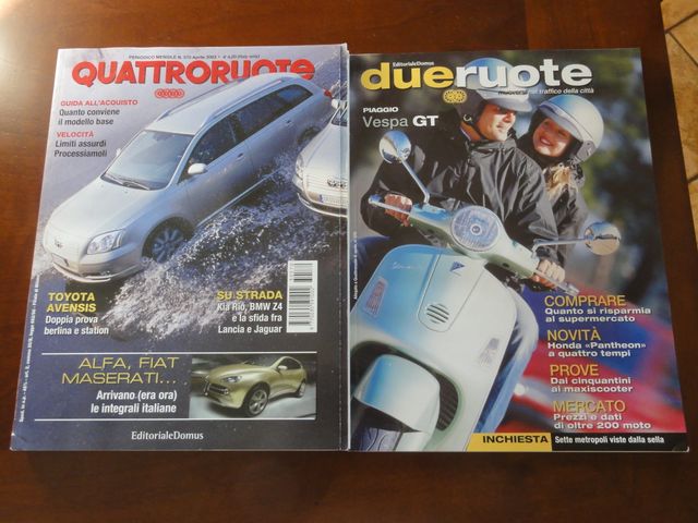 QUATTRORUOTE 570 2003 + DUERUOTE VESPA