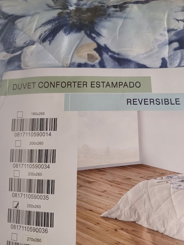 Edredon reversible estampado