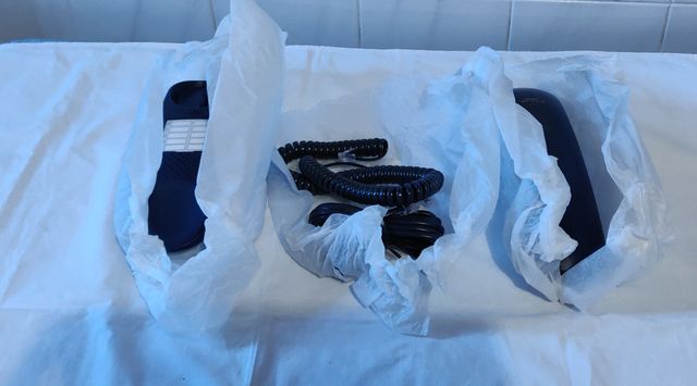 Telefono con filo Master T88-50 blu, mai usato