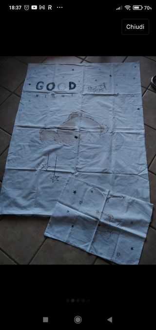 Set copripiumino lettino