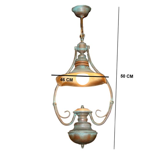 LAMPADA VINTAGE, LAMPADA DA SOFFITTO, OTTONE