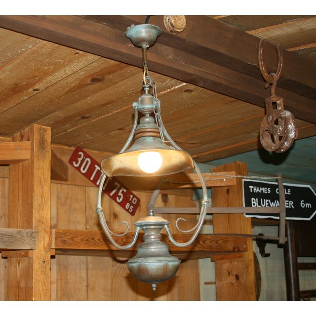 LAMPADA VINTAGE, LAMPADA DA SOFFITTO, OTTONE