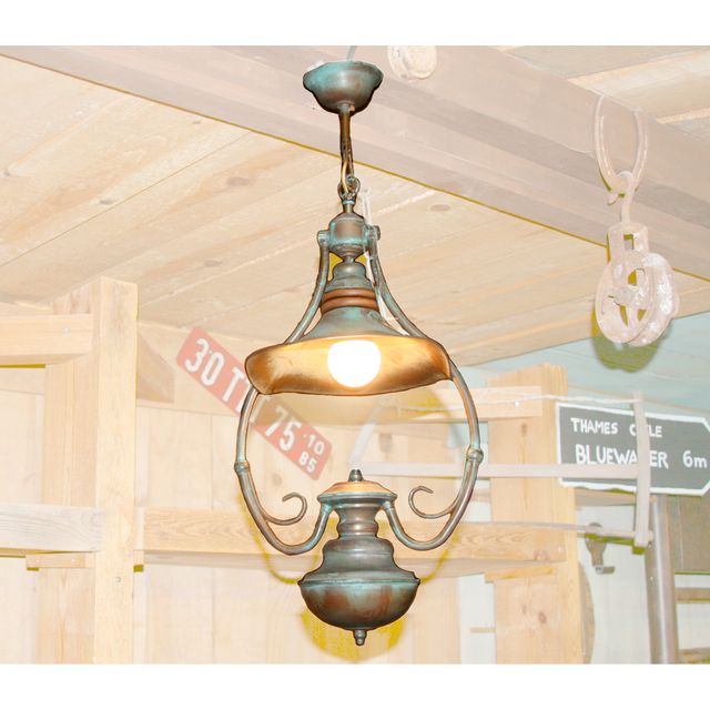 LAMPADA VINTAGE, LAMPADA DA SOFFITTO, OTTONE