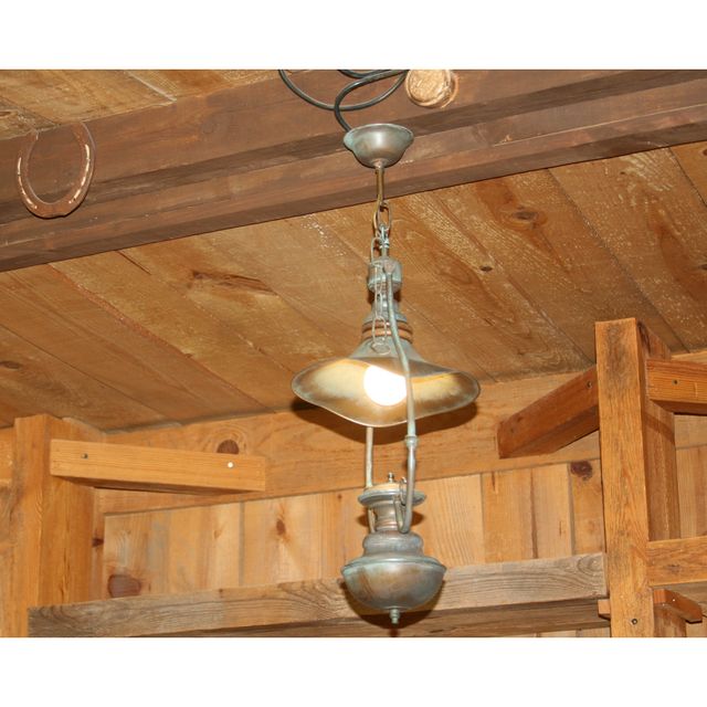 LAMPADA VINTAGE, LAMPADA DA SOFFITTO, OTTONE