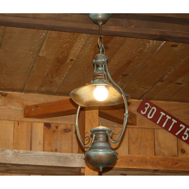 LAMPADA VINTAGE, LAMPADA DA SOFFITTO, OTTONE