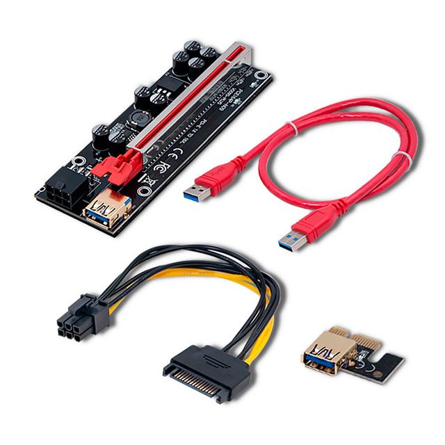 Riser PCI-E 1x - 16x USB 3.0 ver. 009s plus Qoltec