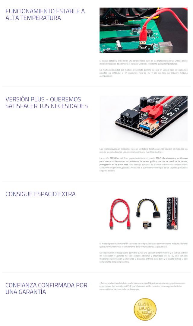 Riser PCI-E 1x - 16x USB 3.0 ver. 009s plus Qoltec