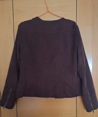 Chaqueta de ante marrón chocolate