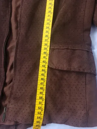 Chaqueta de ante marrón chocolate