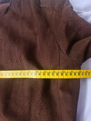Chaqueta de ante marrón chocolate