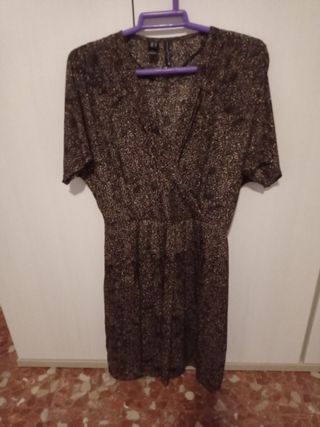 Vestido Leopardo Mango Suit Talla L