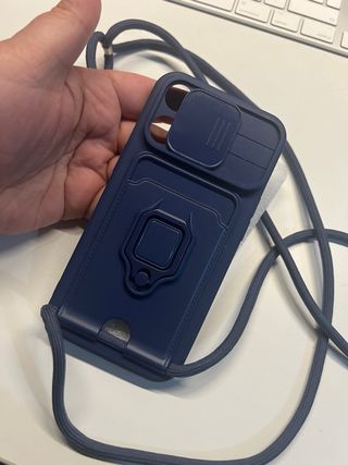 funda con tapa camara y para colgar iphone 13 pro