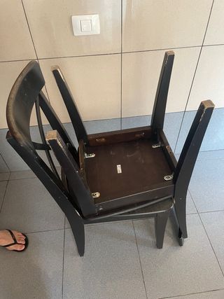 3 sedie INGOLF di Ikea nere