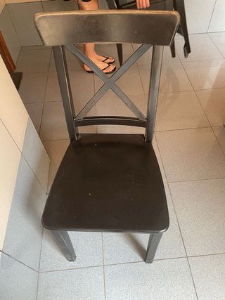 3 sedie INGOLF di Ikea nere