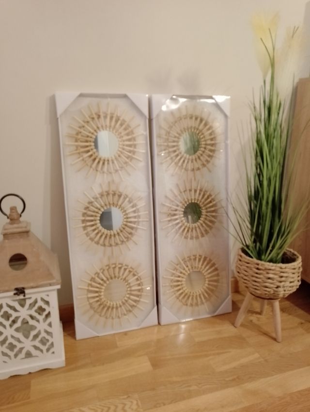 Conjunto 3 espejos RATAN , boho chic