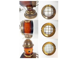 Lámpara-de-mesa-de-latón-ojo-de-buey