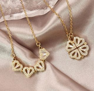 Collar y colgante trébol del amor 