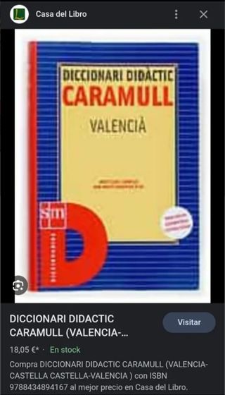 Diccionario valenciano caramull