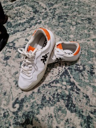 Zapatillas Kappa 43 vintage nuevas blanco gris nar