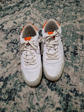 Zapatillas Kappa 43 vintage nuevas blanco gris nar