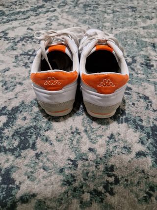 Zapatillas Kappa 43 vintage nuevas blanco gris nar