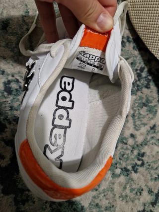 Zapatillas Kappa 43 vintage nuevas blanco gris nar