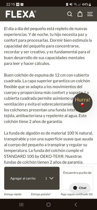 Colchón Flexa 90x200 nueva sin abrir