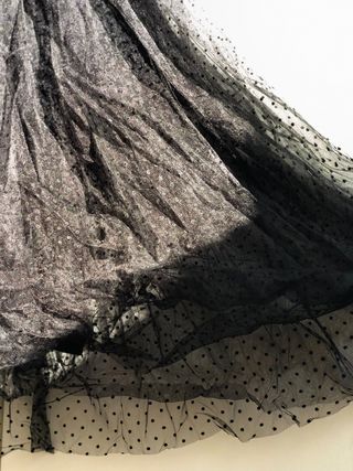 VESTIDO LARGO DE TUL NEGRO de fiesta