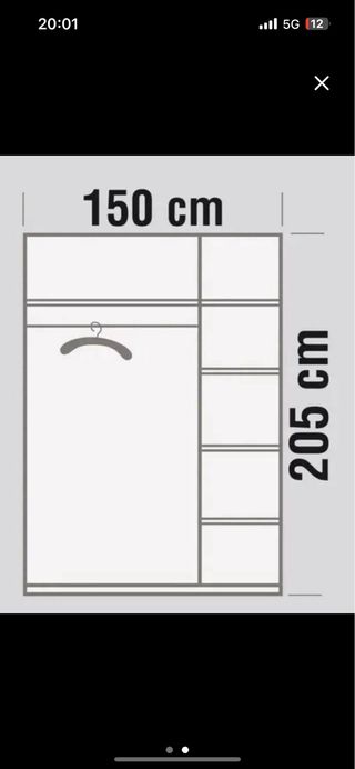 Armario ropero de pino