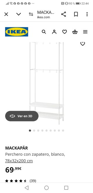 Perchero y zapatero recibidor